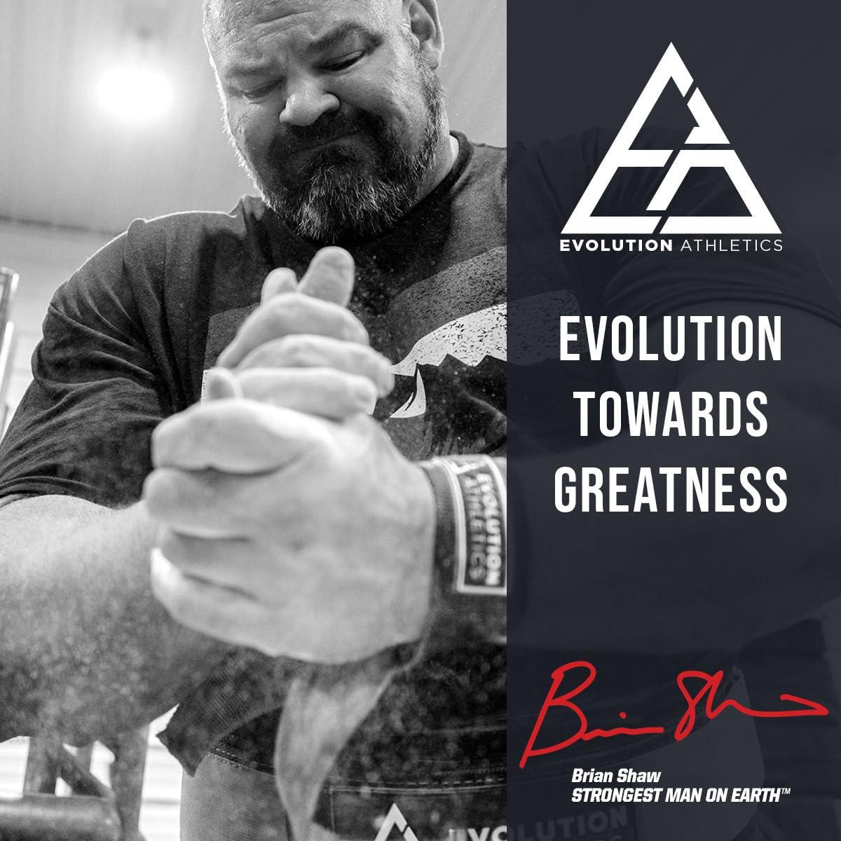 EA EVOLUTION ATHLETICS Evolution Athletics Extreme Sport Lifting Straps for Strong, Secure Weightlifting, Powerlifting, Strength Training Grip, Heavy-Duty Material for Durability, 24.75" L x 1.5" W, Black, One Pair