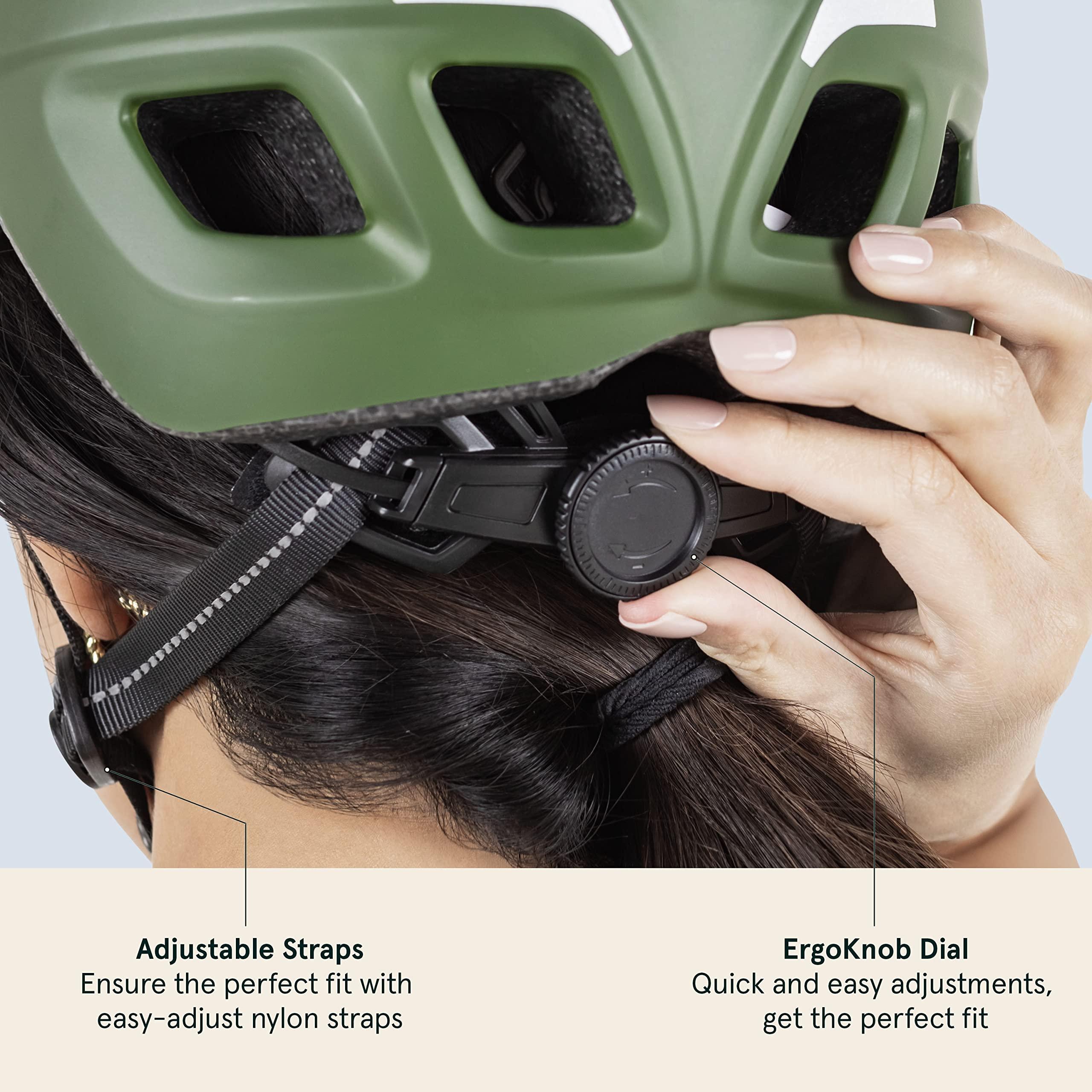 Retrospec Retrospec Lennon Bike Helmet with LED Safety Light Adjustable Dial & Removable Visor - Adjustable Bicycle Helmet for Adult Men & Women