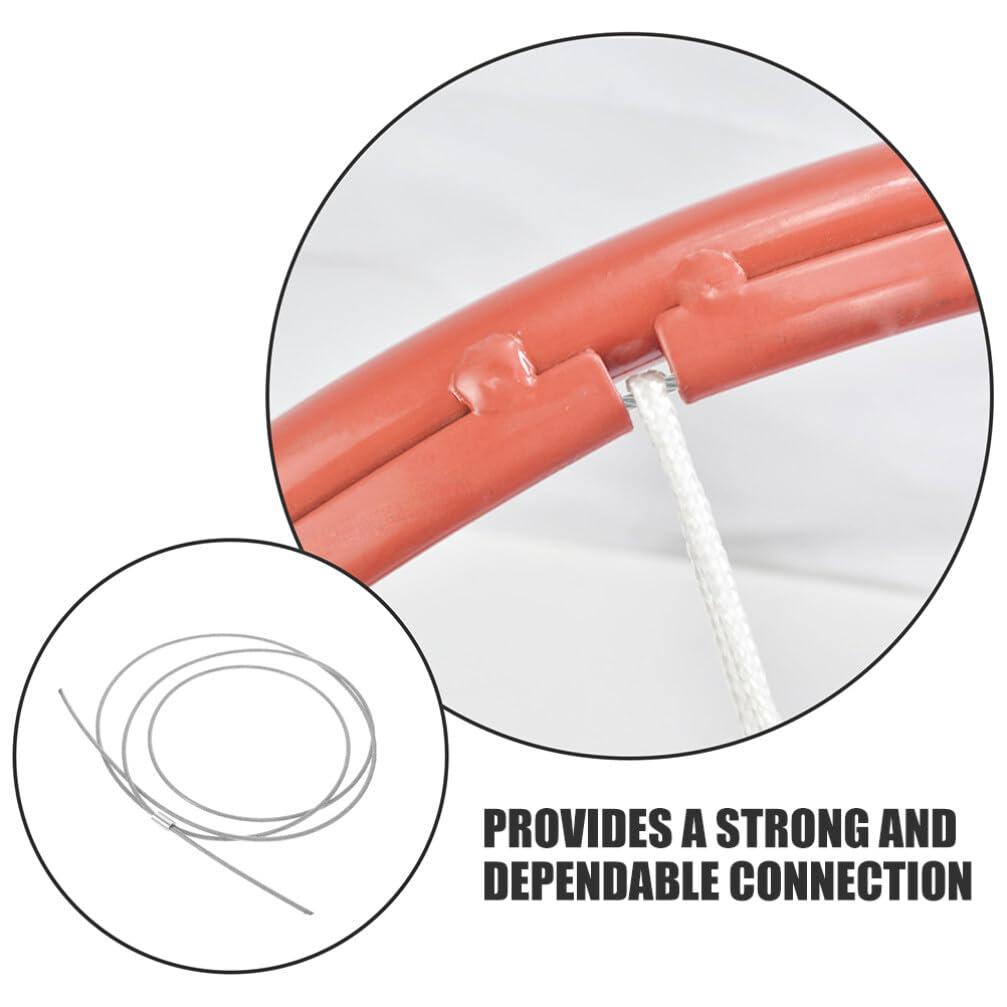 HANABASS HANABASS 2Pcs String Basketball Net Stringing Basketball Hoop Replacement Threading Steel Wire Fixing Cord Net Threading Overmolding Cable for Repair
