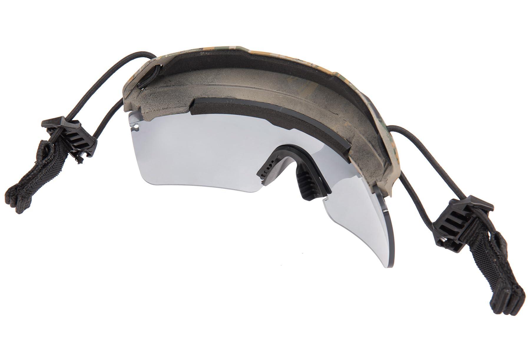 Lancer Tactical Lancer Tactical Safety Goggle for Bump Type Helmet (Helmet Not Included) (Digital Woodland Frame/Smoke Lens)