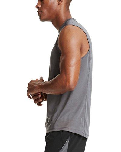 MISSION Mission Men's VaporActive Alpha Sleeveless T-Shirt, Iron Gate, Large