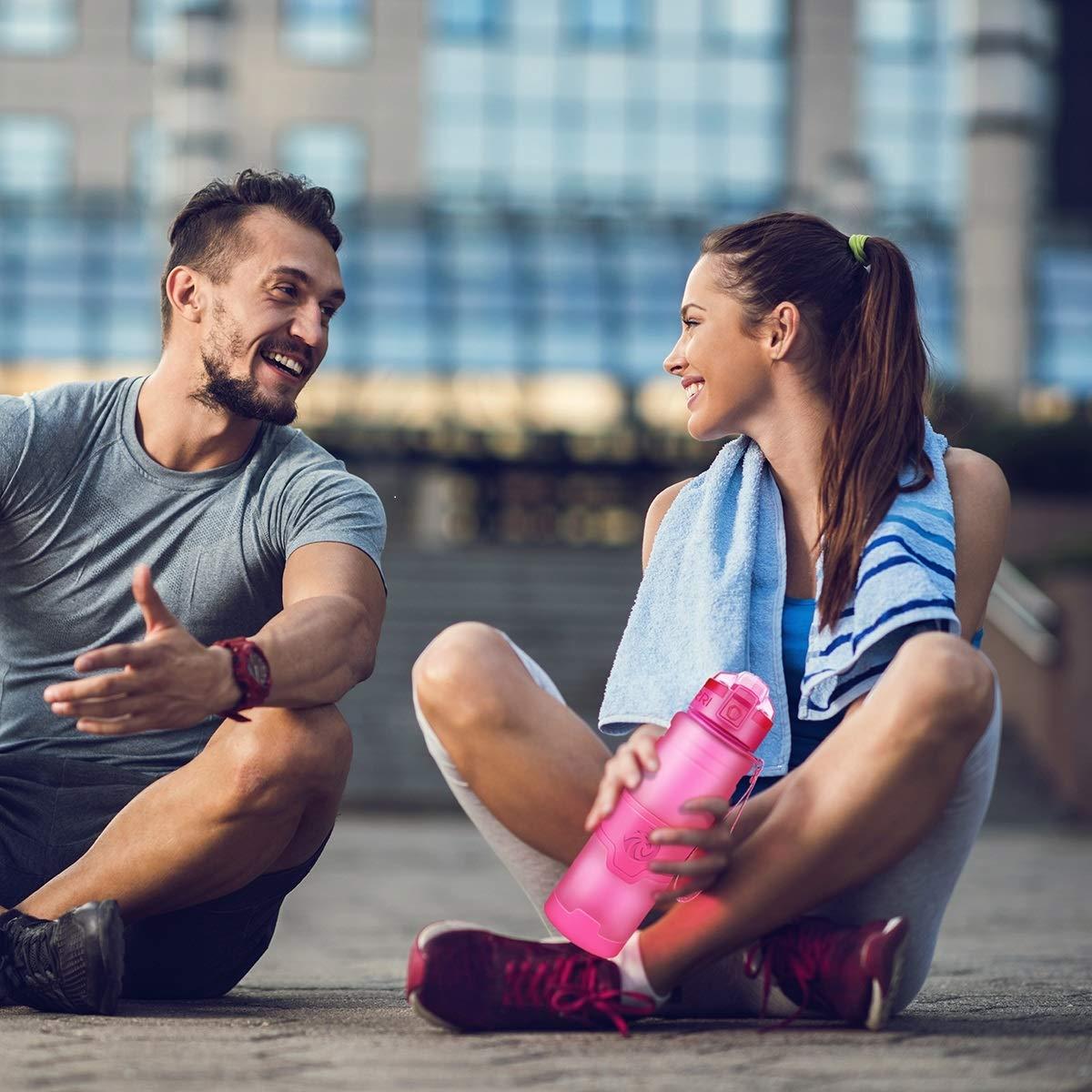 ZORRI ZORRI Sport Water Bottle Kids, 700ml/24oz - Bpa Free Eco-Friendly Tritan Plastic, Reusable Drinks Water Bottles Filter, Leak Proof Flip Top, Open 1-Click Gym, Yoga, Running