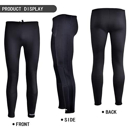 REALON REALON Wetsuit Pants Men Womens Wet Suits Swim Tights 3mm Neoprene Swimming Leggings 2mm Long Diving Surfing Kayak Pant Keep Warm for Workout Scuba Snorkeling Canoeing Water Sports (M)