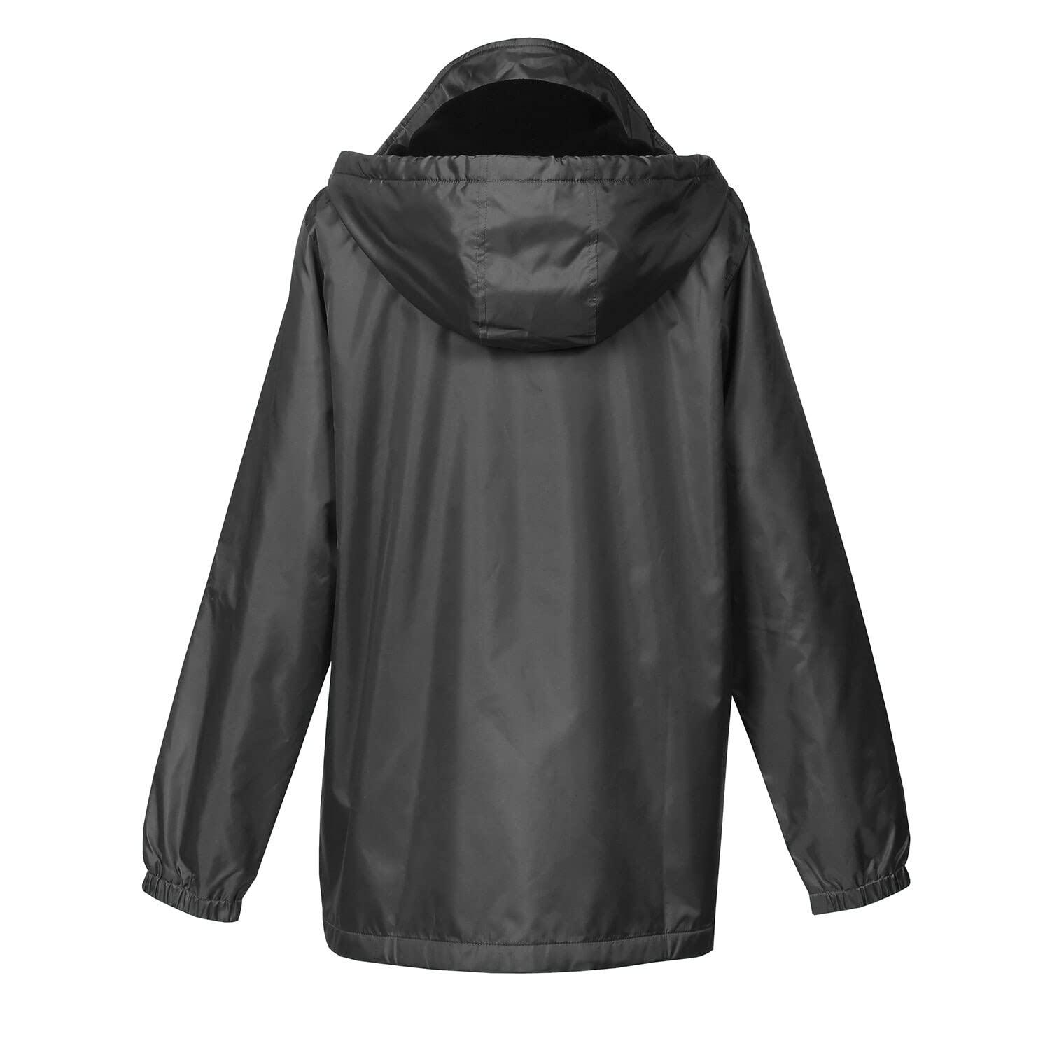 totes totes Womens Rain Jacket with Hood Rain Coat for Women Waterproof Womens Coats, Black, Medium