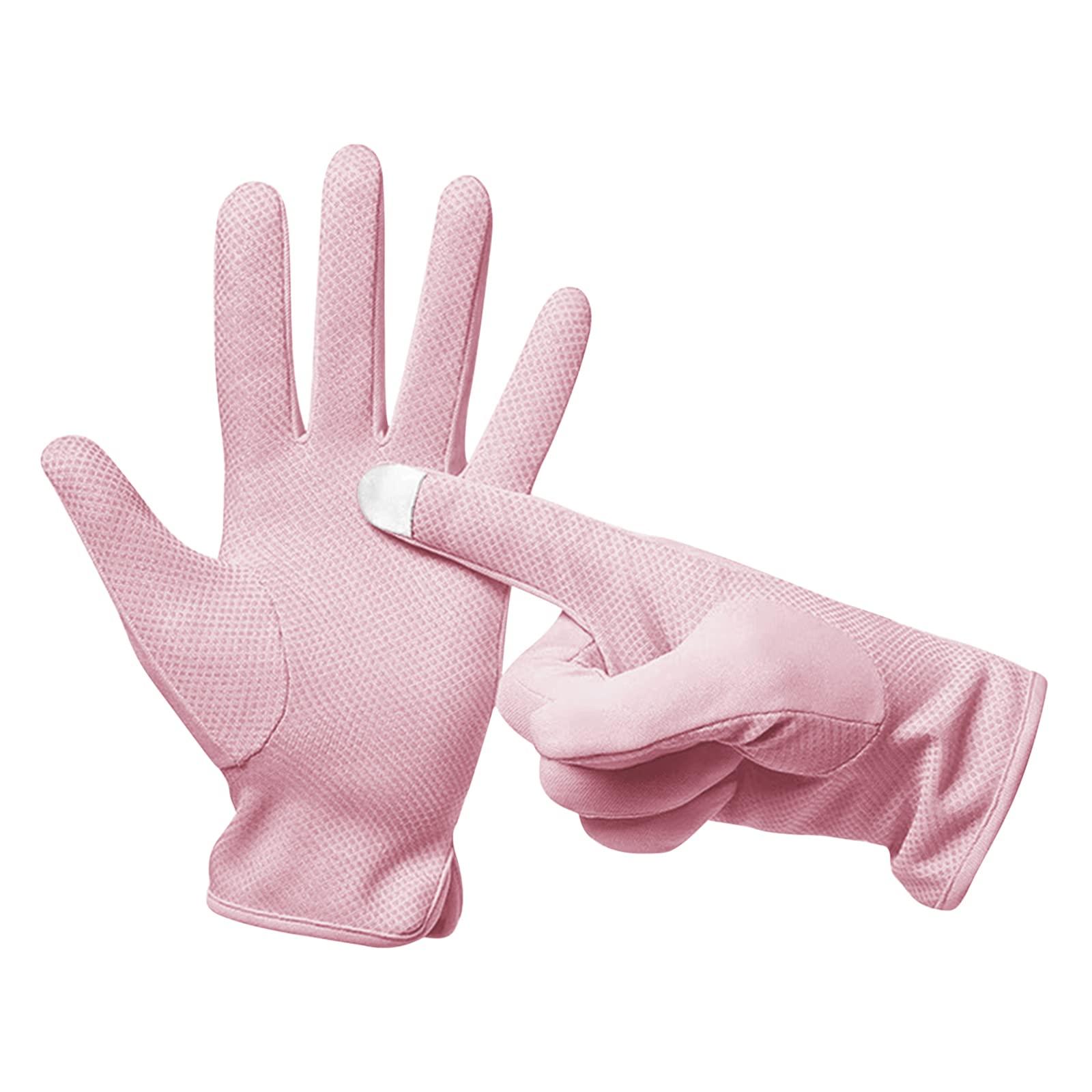 Beisto Women UV Protection Cycling Gloves Touchscreen Driving Gloves Non-Slip Riding Mittens Breathable Sunblock Full Finger Gloves