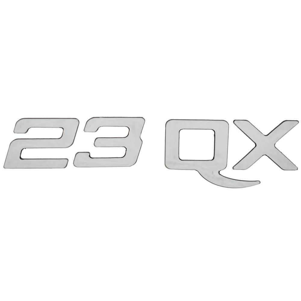 Unavailable Rinker Boat Raised Decal 2190186 | 23 QX Silver 10 x 2 3/8 Inch