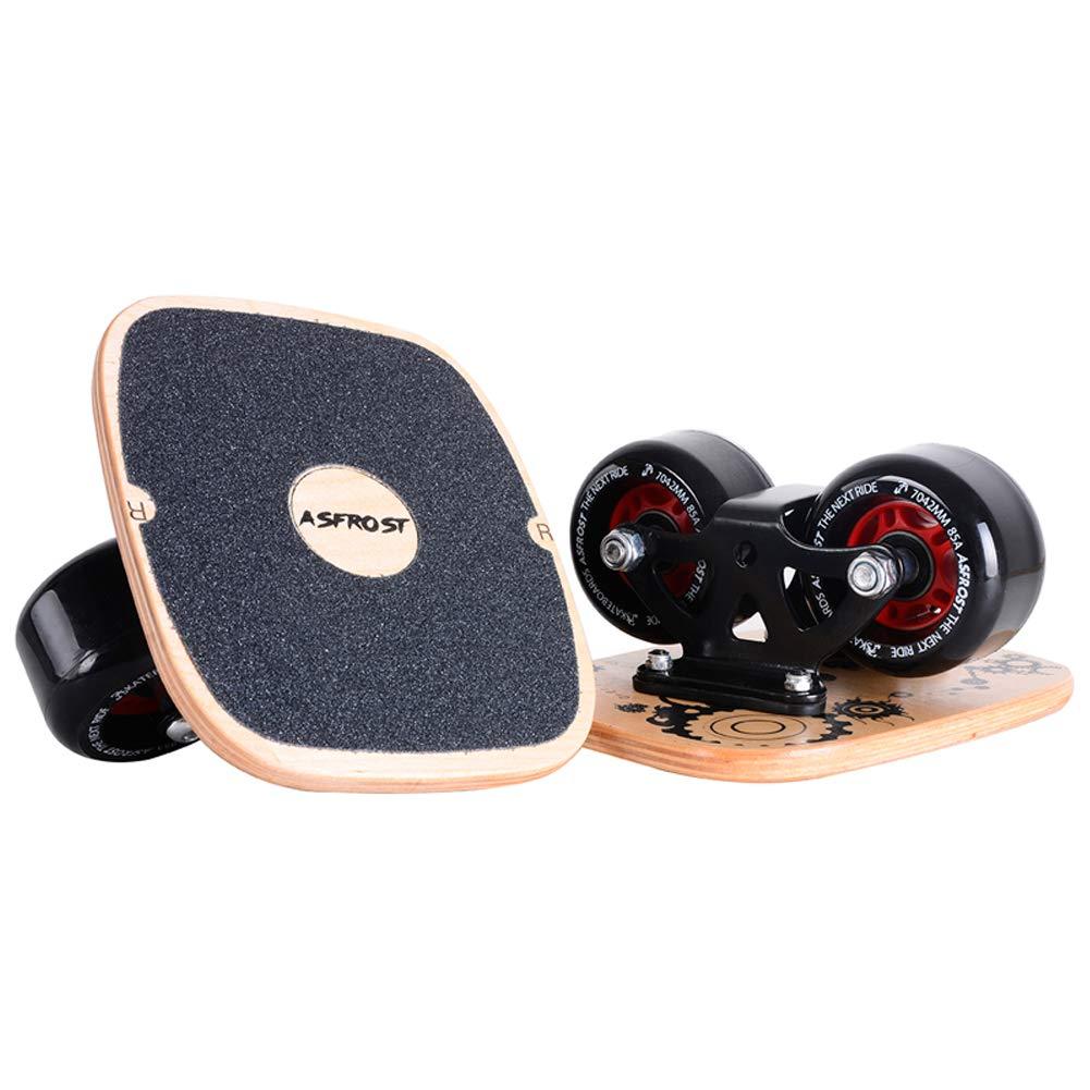 AsFrost AsFrost Portable Roller Road Drift Skates Plate with Cool Maple Deck Anti-Slip Board Split Skateboard with PU Wheels High-end Bearings (Single Pattern)