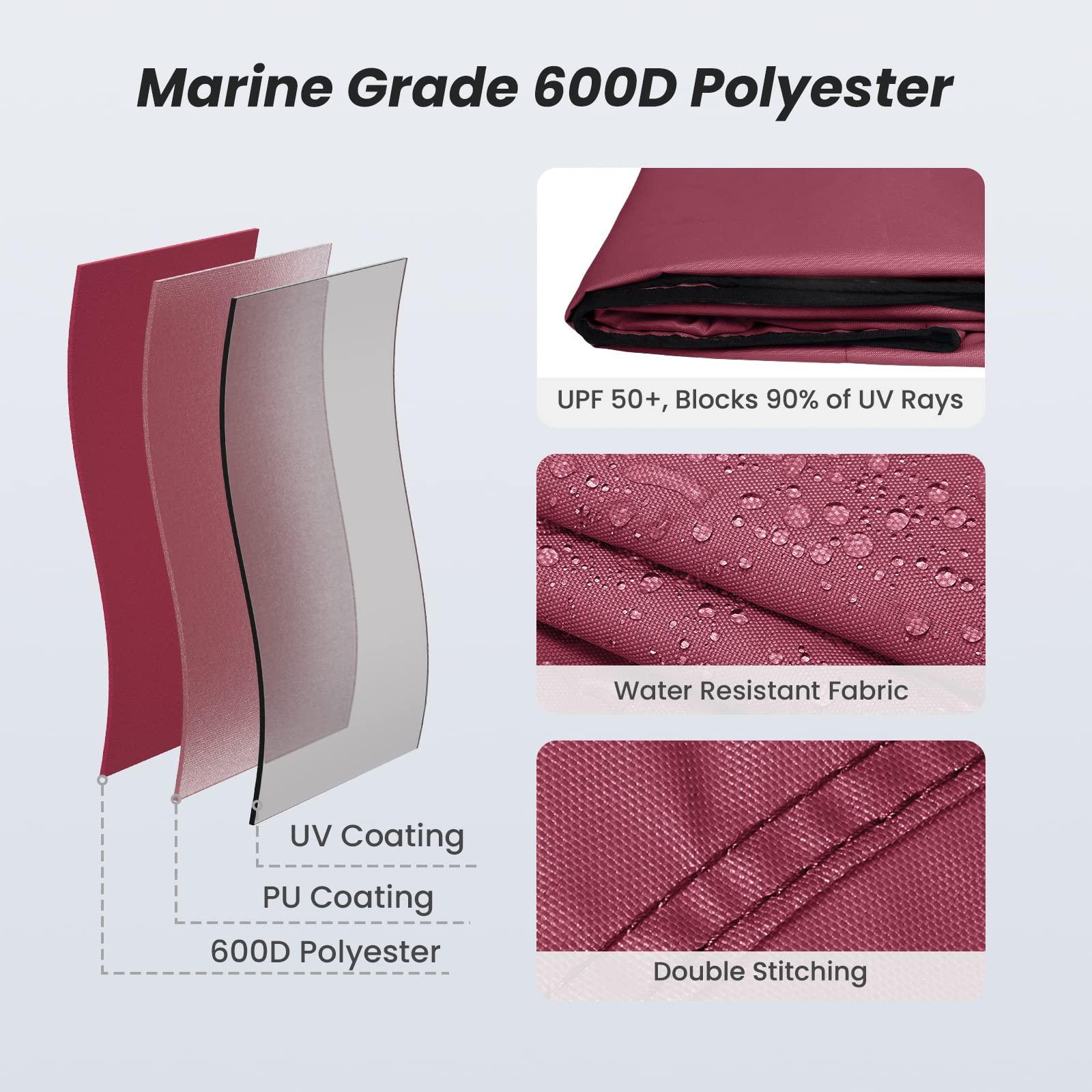 KAKIT KAKIT 3 4 Bow Bimini Tops for Boats with Mesh Sides Heavy Duty Cover Adjustable 4 Straps Zippered Storage Boot