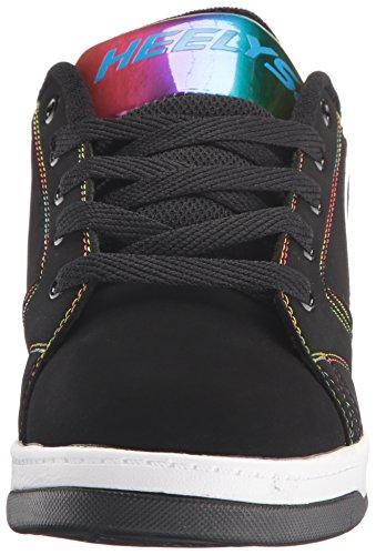 HEELYS HEELYS Kids Propel 2.0 Sneaker, Black/Rainbow/Foil, 3 Little Kid