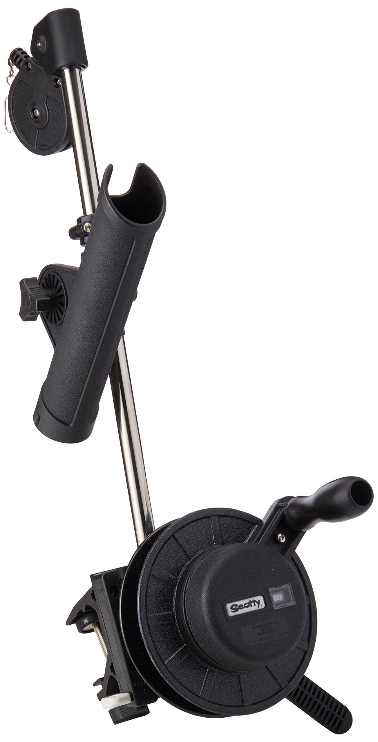 Scotty Scotty #1050MP Depthmaster Manual Downrigger, Display Packed w/ Rod Holder & Clamp Mount
