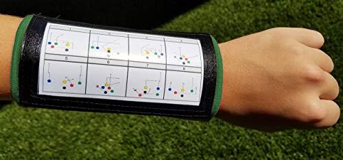 Wristband Interactive Wristband Interactive Y23 - Football Wristbands - Wrist Coach - QB Wristband - Football Play Wristbands - Playbook Wristband - (Green, 5 Pack)