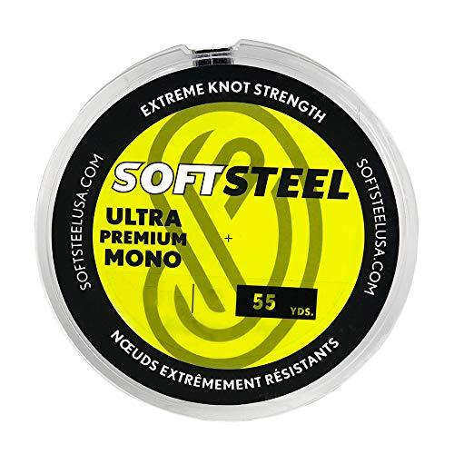 Soft Steel Soft Steel Ultra Premium Monofilament Clear 55 Yard Spool- 100-Pound