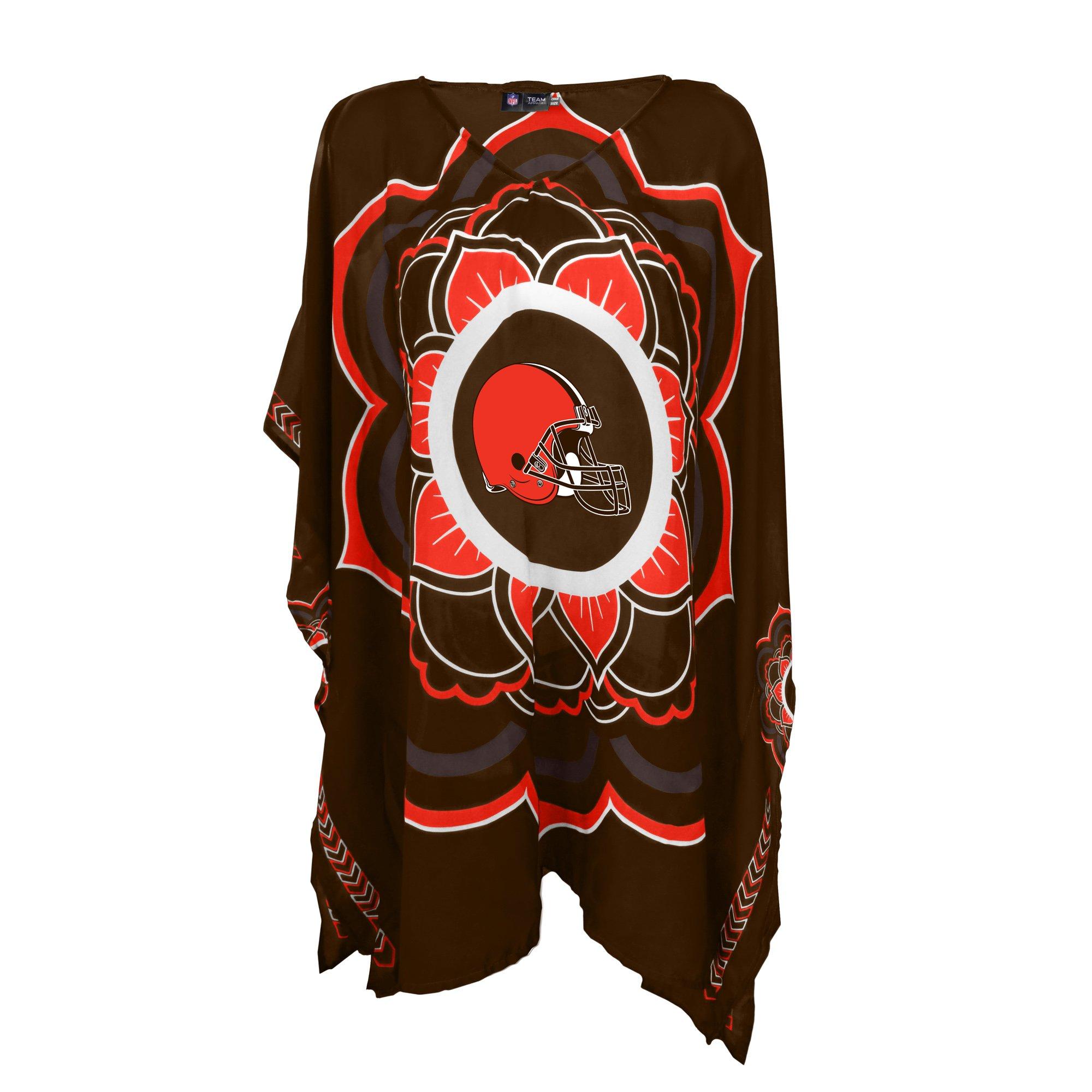 Littlearth Littlearth Cleveland Browns NFL Sheer Caftan with Flower Design