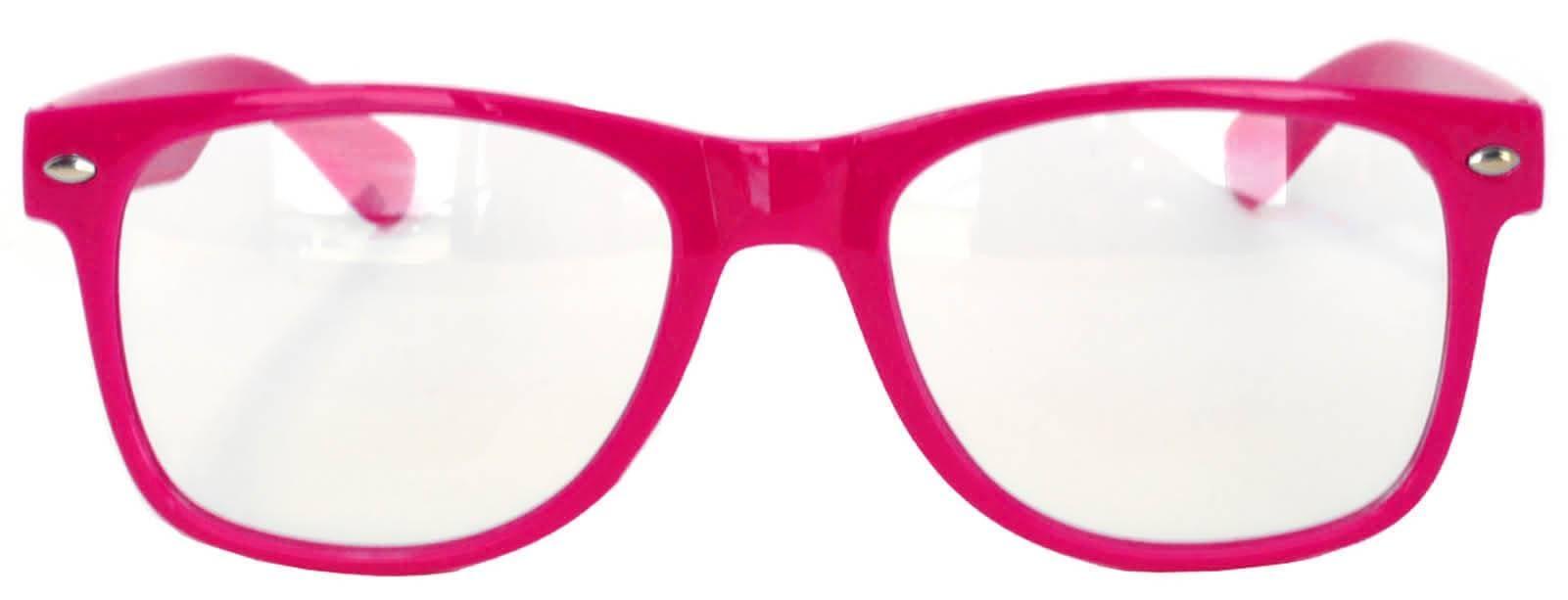 OWL Classic Vintage Sunglasses Clear Lens Pink Color Frame Retro Style