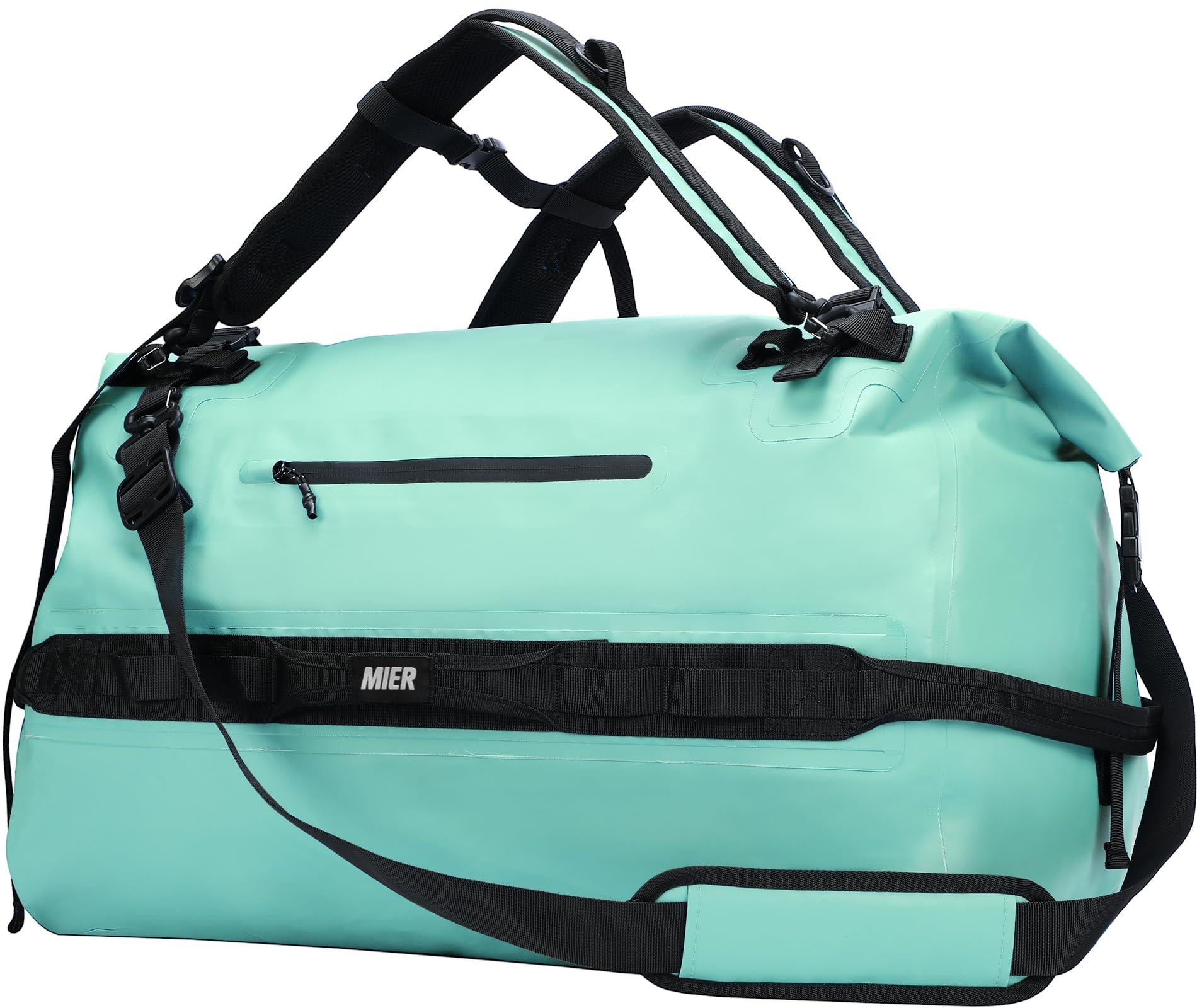 MIER MIER Large Waterproof Duffel Bag Rolltop Dry Backpack Duffle Bags for Kayaking, Rafting, Boating, Swimming, Camping, Travel, Gym, Beach, 80L, Green