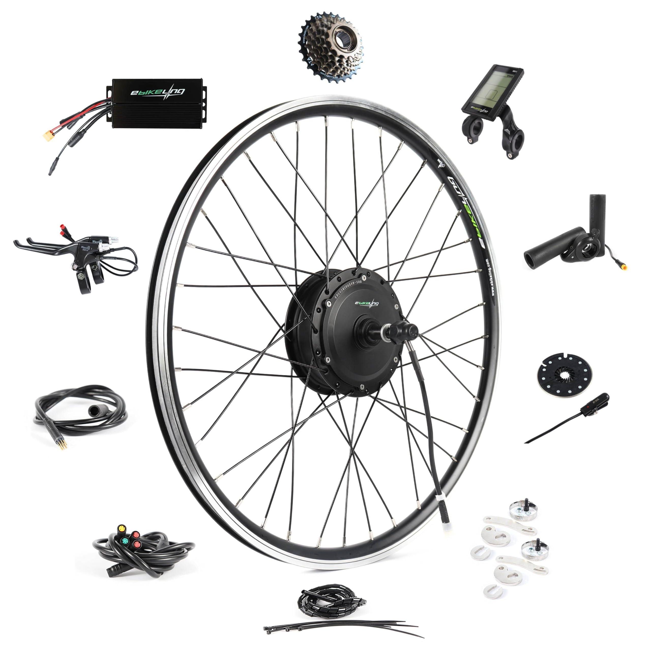 EBIKELING eBikeling Ebike Conversion Kit 36V 500W, 26\" Rear Waterproof Electric Bike Conversion Kit, Add On Electric Bike Kit, Transform Your Bicycle with High-Performance E-Bike Technology