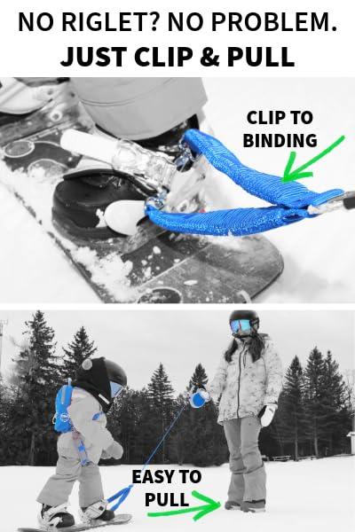 MDXONE MDXONE Kids Snowboard Ski harness Trainer with retractable leash and Absorb bungees (PINK)