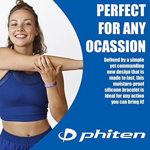 Phiten Phiten S-PRO Titanium Bracelet - Waterproof Sport Silicone Bracelet Wristband with Aqua-Titanium for Alternative Healing - Power Elastomer Zone with Micro Titanium Spheres - White, 7.5 Inch