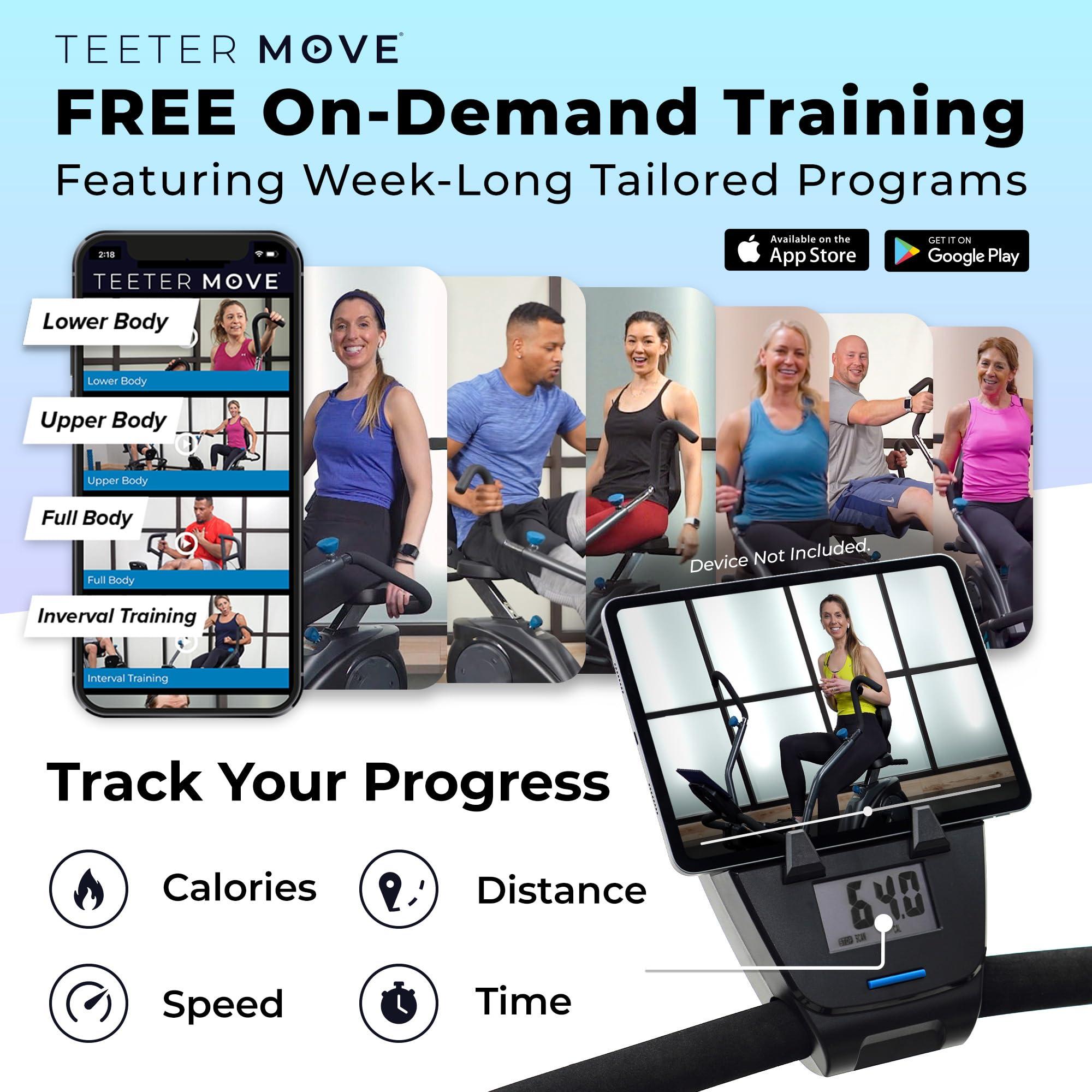 Teeter Teeter FreeStep Recumbent Cross Trainer Stepper, Zero-Impact Exercise Bike Alternative w/Patented Physical Therapy Stride, Up to 350lb, Free App w/Trainer Workouts