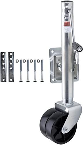 OUSIKA OUSIKA, Heavy Duty Folding 6 Inch Double Wheel,1500lbs Swivel Heavy-Duty Boat,12 Inch Lift Trailer Accessories Guide Wheel,for RV Parking Support