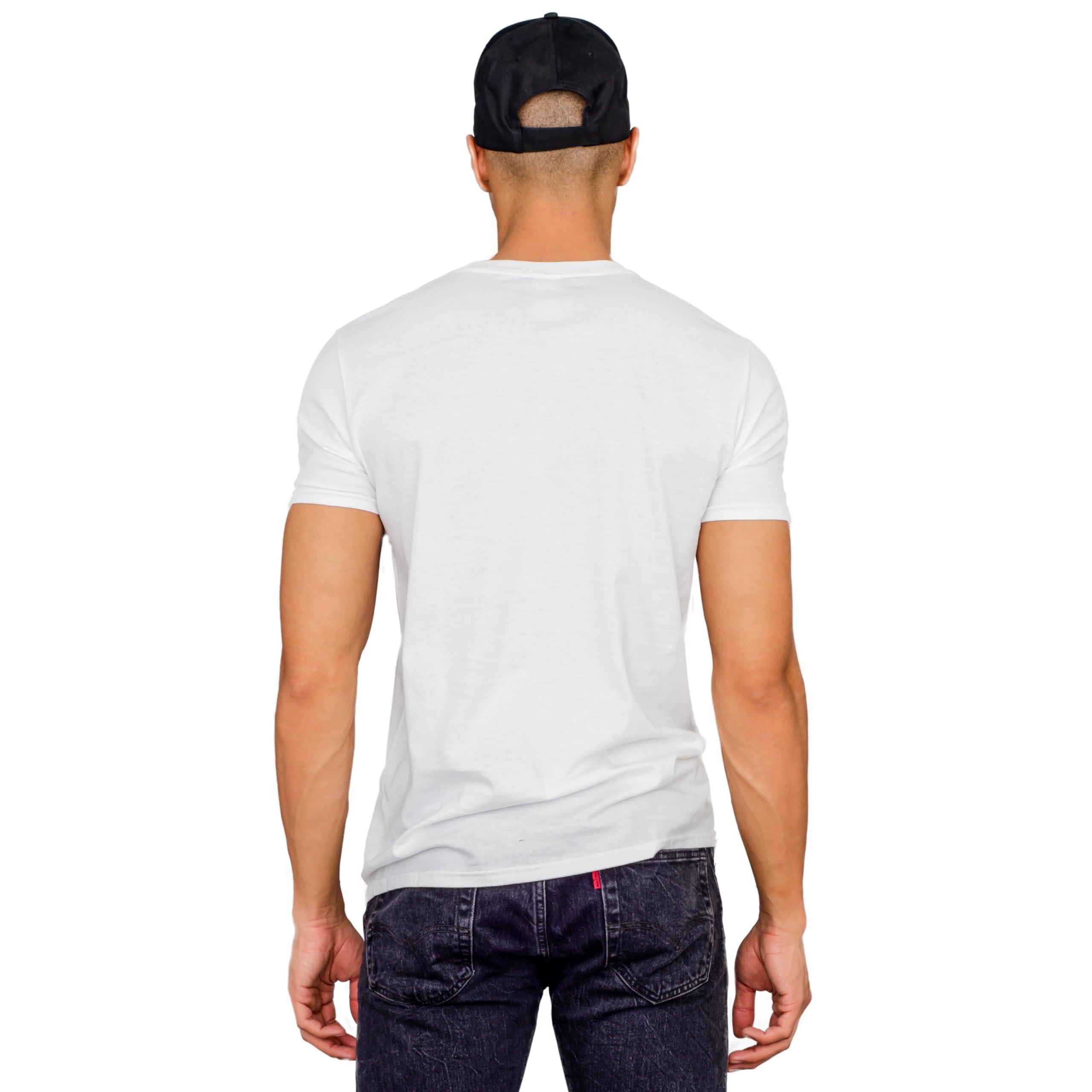 Wayne's World Wayne's World Costume Set - Waynes Hat and Aerosmith Aero Force T-Shirt 90s Retro for Halloween White