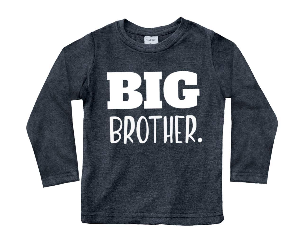 Unordinary Toddler Big Brother Shirt for Toddler Promoted to Best Big Brother Announcement Baby Boys (Charcoal Black - Long Sleeve, 10-12 Years)