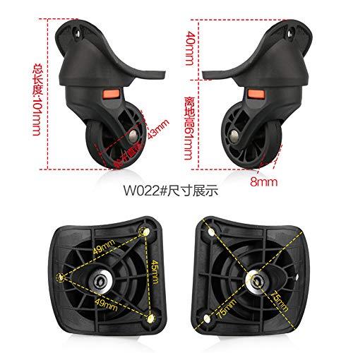 GH8 GH8 A Pair (DL-W022#) Detachable Mute Connected Spinner Wheels for Replacement Luggage Wheels Wear Silent Draw bar Box DIY