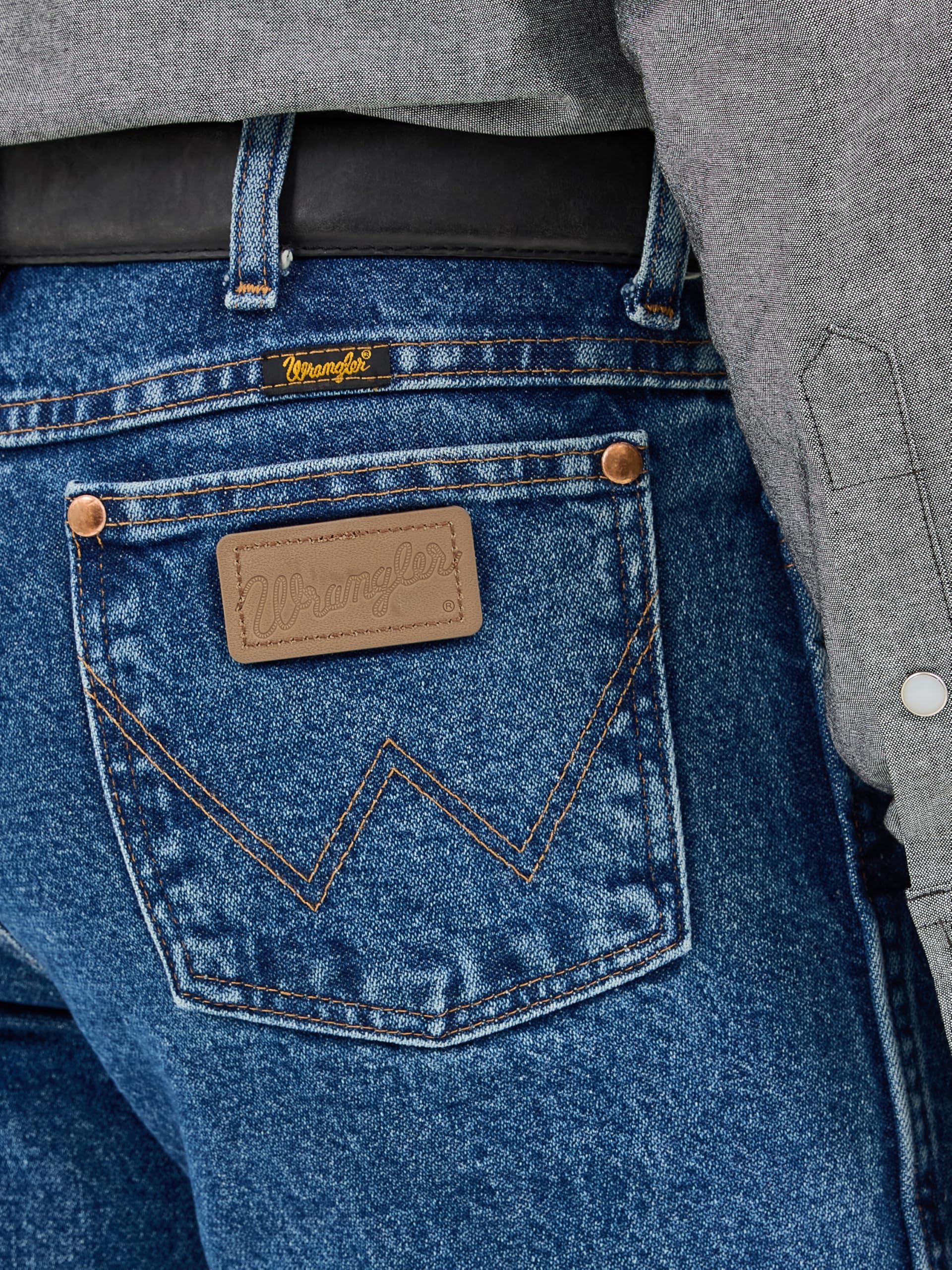 Wrangler 0936 Cowboy Cut Slim Fit Jean, Stonewashed, 35W x 36L