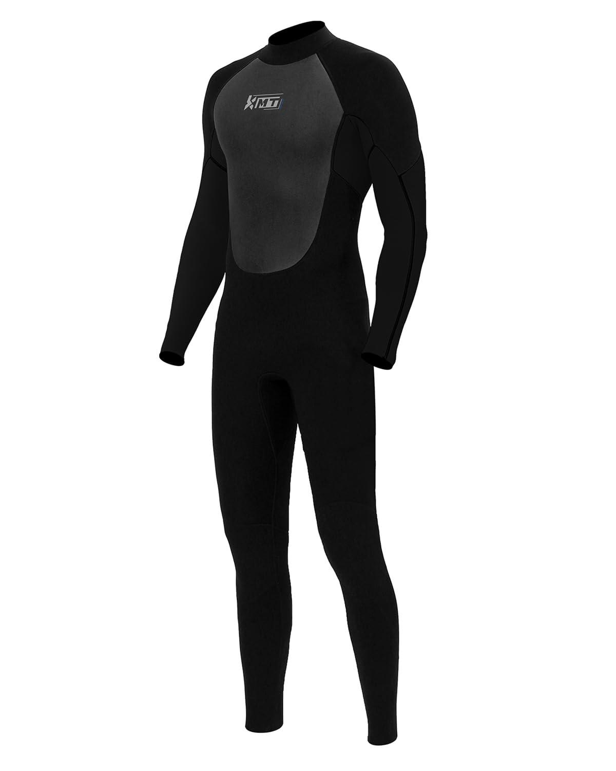 KMT KMT Wetsuit for Men, 3/2mm Wetsuits Neoprene Fullbody Back Zip Wet Suits Keep Warm in Cold Water