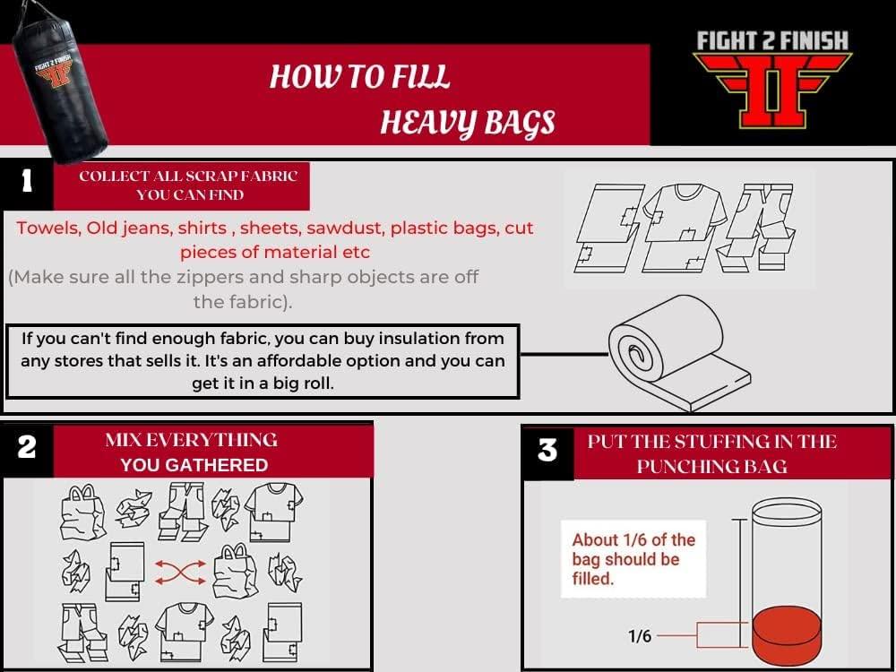 Fight 2 Finish Fight 2 Finish Angled Heavy Punching Bag for Kids and Adult Anti Swing Boxing Bag for Karate Judo Muay Thai (Black) (Red&Black, Unfilled)