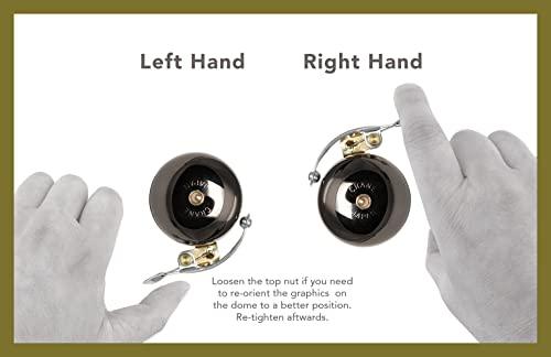 Crane Crane Handpainted Bike Bell, Kaede (Maple) Design, Suzu Bicycle Bell, Made in Japan for City Bikes, Cruisers, Road Bikes or MTB, Fits Handlebar diameters 22.2 to 26.0mm