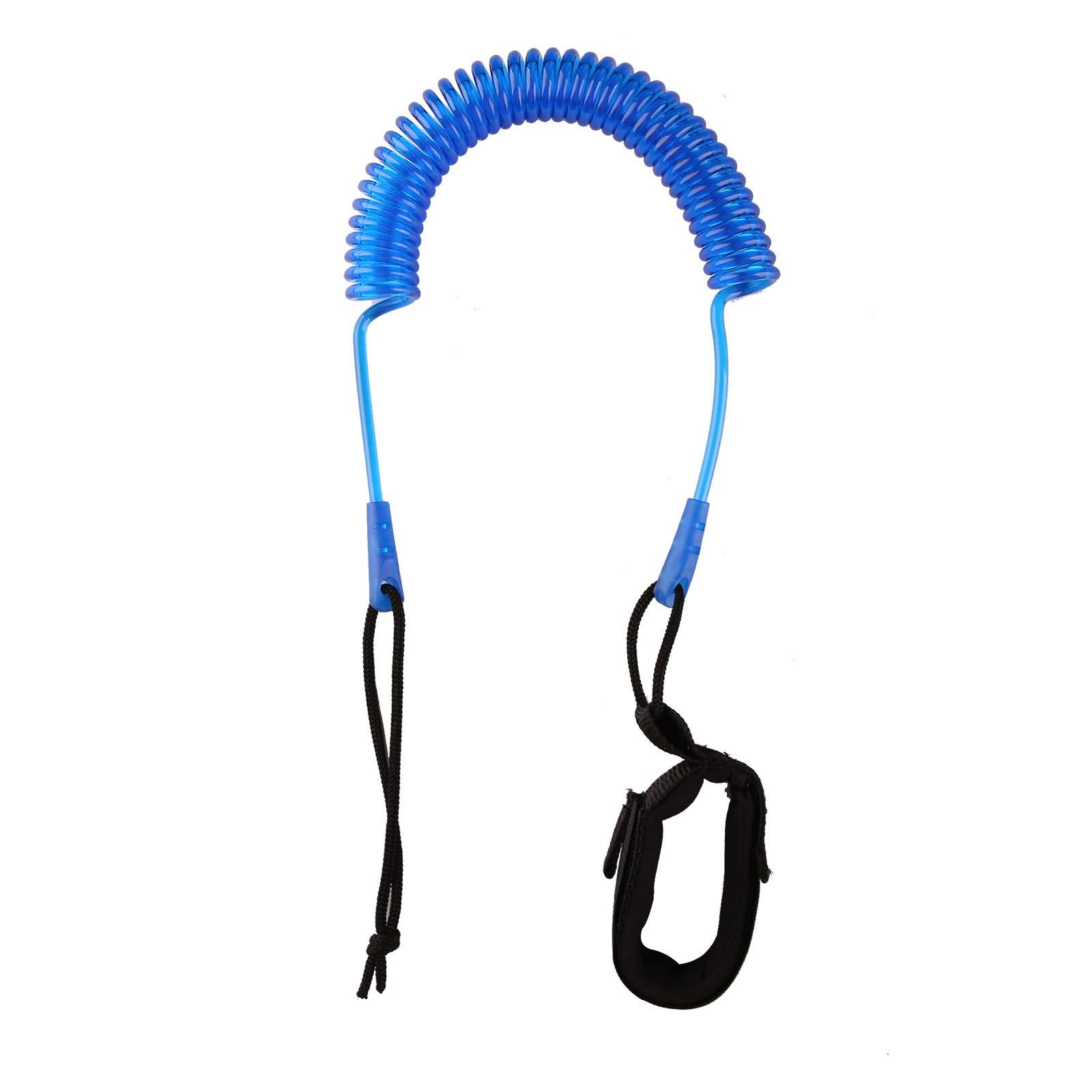 HEYTUR HEYTUR Coiled SUP Leash 10' Surfboard Leash Sup Leg Rope Strap Stand Up Paddleboard Leash (5mm Blue)