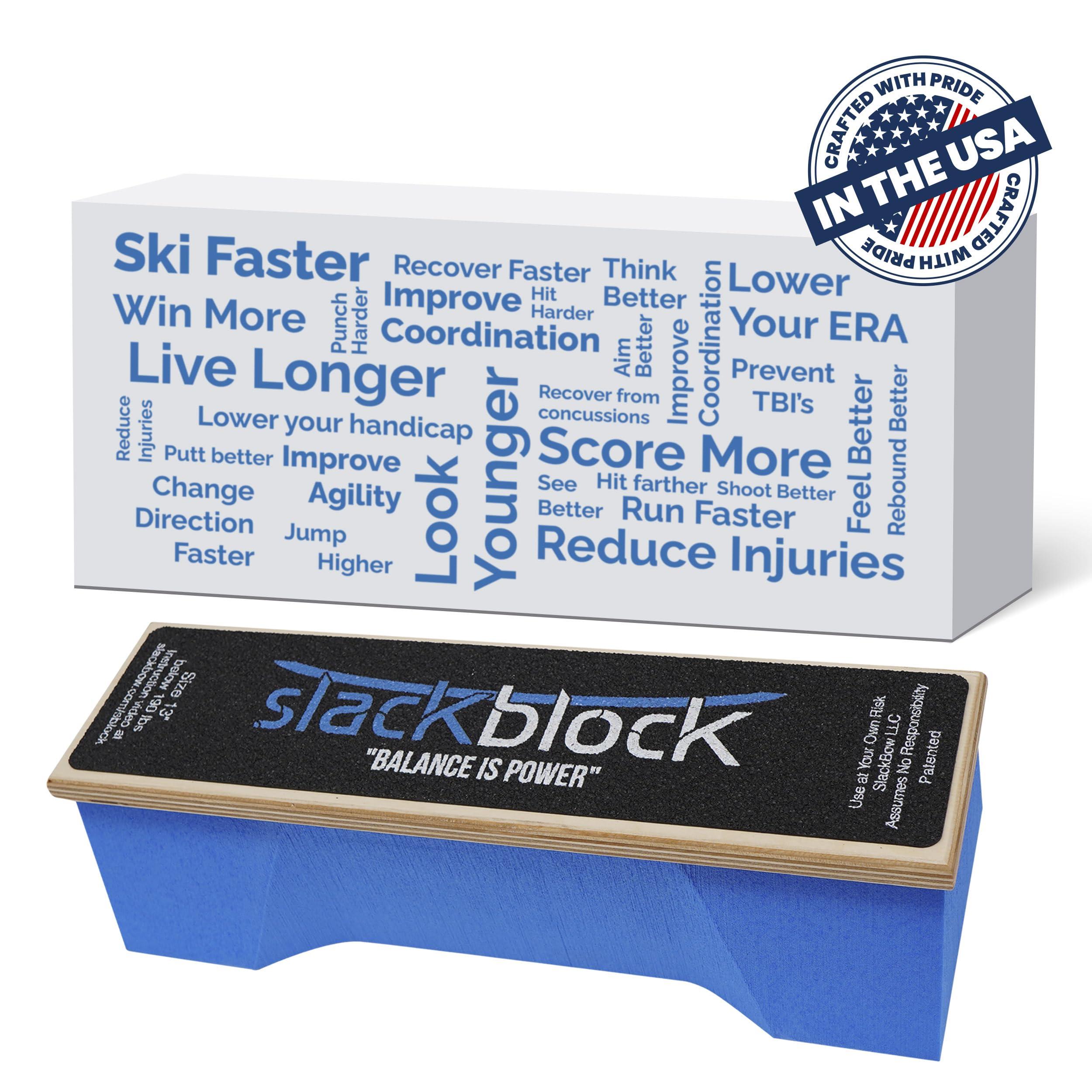 SlackBow SlackBow SlackBlock Athletic Balance Trainer Improve Balance, Stability, and Athletic Performance Condition Your Body and Prevent Injury - Compact and Portable 13
