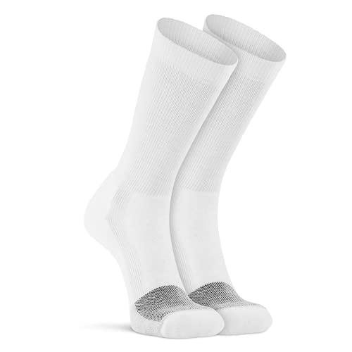 FoxRiver FoxRiver Wick Dry Triathlon Sports Crew Socks Lightweight Men’s Athletic Socks with Moisture Wicking Performance Fabric - White - Medium, (1308)