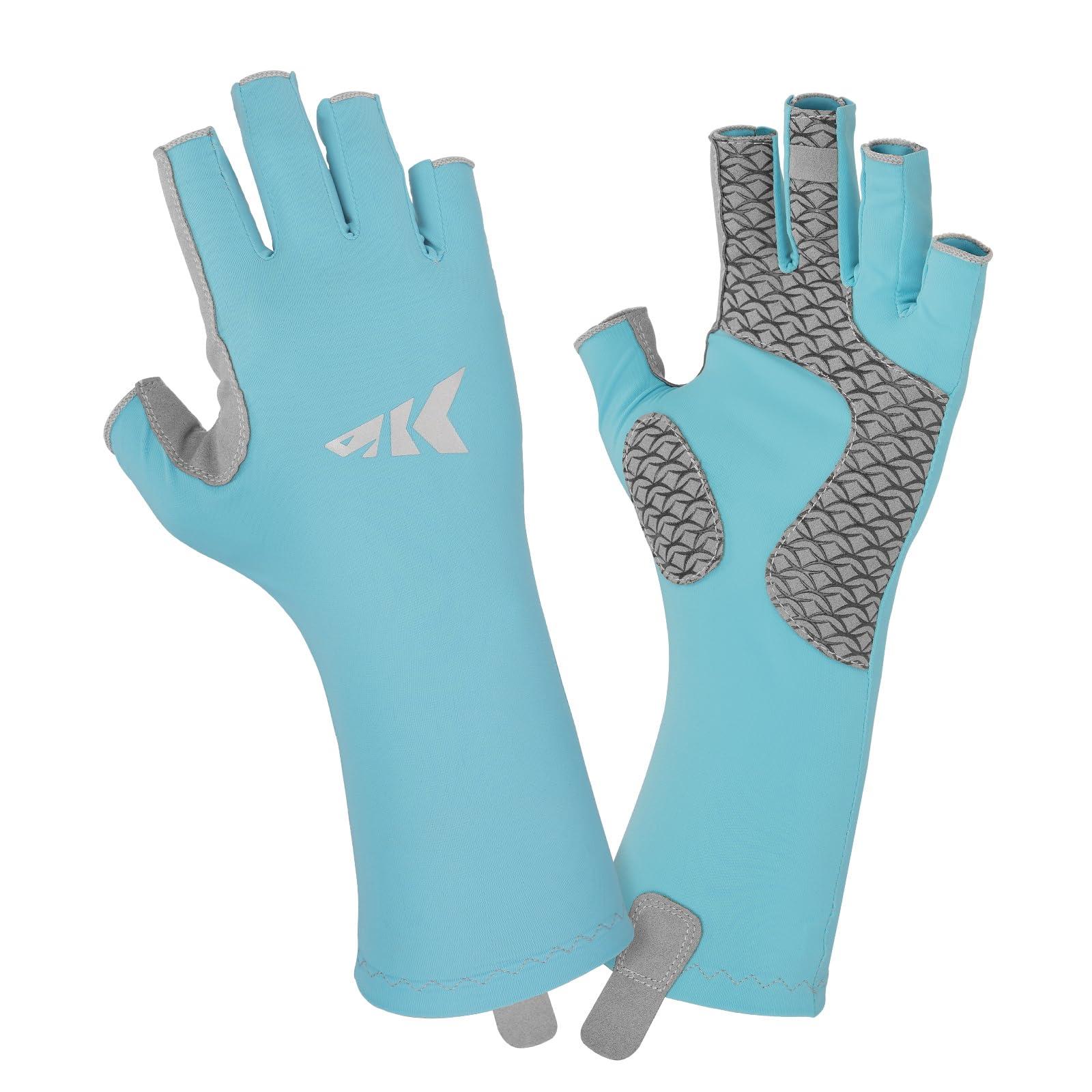 KastKing KastKing Sol Armis Pro Fishing Gloves, UPF 50 Sun Protection 3/4 Fingerless Gloves Quick-Dry, Extended Cuff UV Protection Gloves for Outdoor, Kayaking, Rowing, Paddling, Canoeing, Hunting