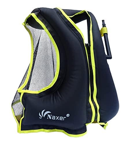 NAXER NAXER Inflatable Buoyancy Jackets Vests for Adults Kayak Kayaking Suit 90-200 lbs Easy Snorkeling Swimming Boating Paddleboarding Water Sports