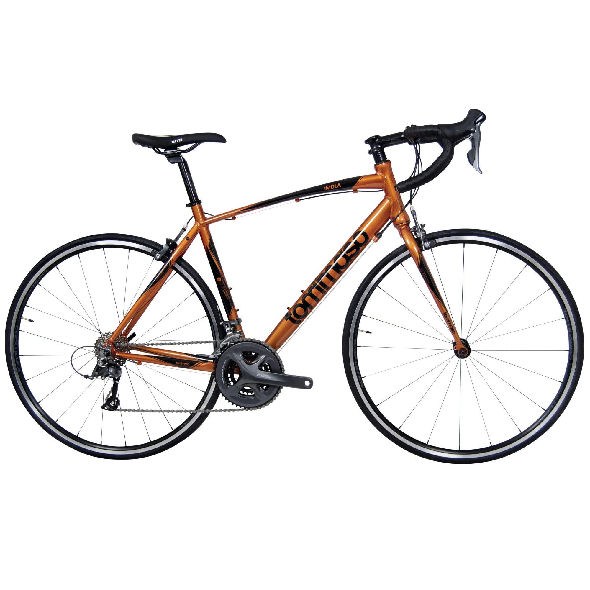 Tommaso Tommaso Imola - Sport Bike Performance Aluminum Road Bike, Shimano Claris 24 Speeds Road Bicycle Men Road Bikes for Men Bike Men Women Speed Bike Racing Bike Adult Bike City Bike- Orange Medium 56cm