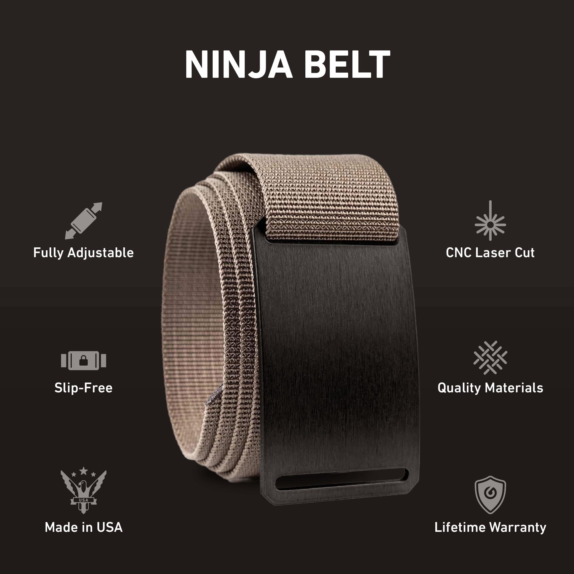 GRIP6 GRIP6 Ninja Belt: Durable Belts for Men & Women, Versatile Nylon Tactical Belt for Work, Golf, Casual & Outdoor Use