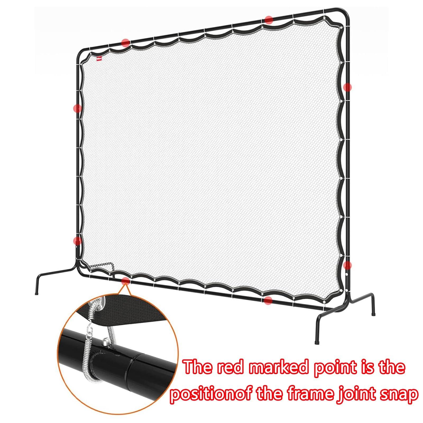 NJBHFCN Jumbo Tennis Rebounder, Tennis Net 9.5 x 7.9Ft Rebound Practice Wall for Tennis/Sports Ball/Pickleball, Tennis Rebound Net Training Equipment for Groundstrokes & Volleying