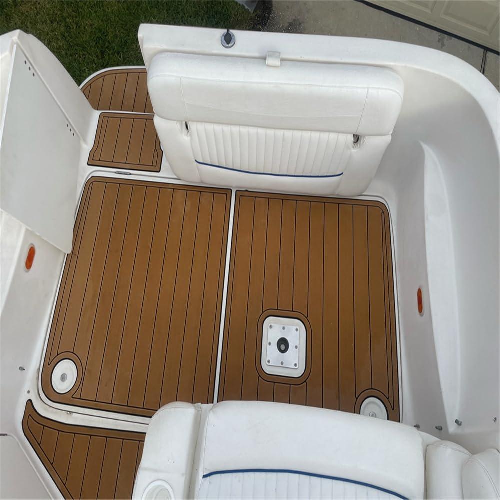 Algasan Algasan Boat EVA Faux Teak Decking Floor Compatible with Bayliner Element XL Cockpit Boat EVA Foam Faux Teak Deck Floor Pad Mat Flooring