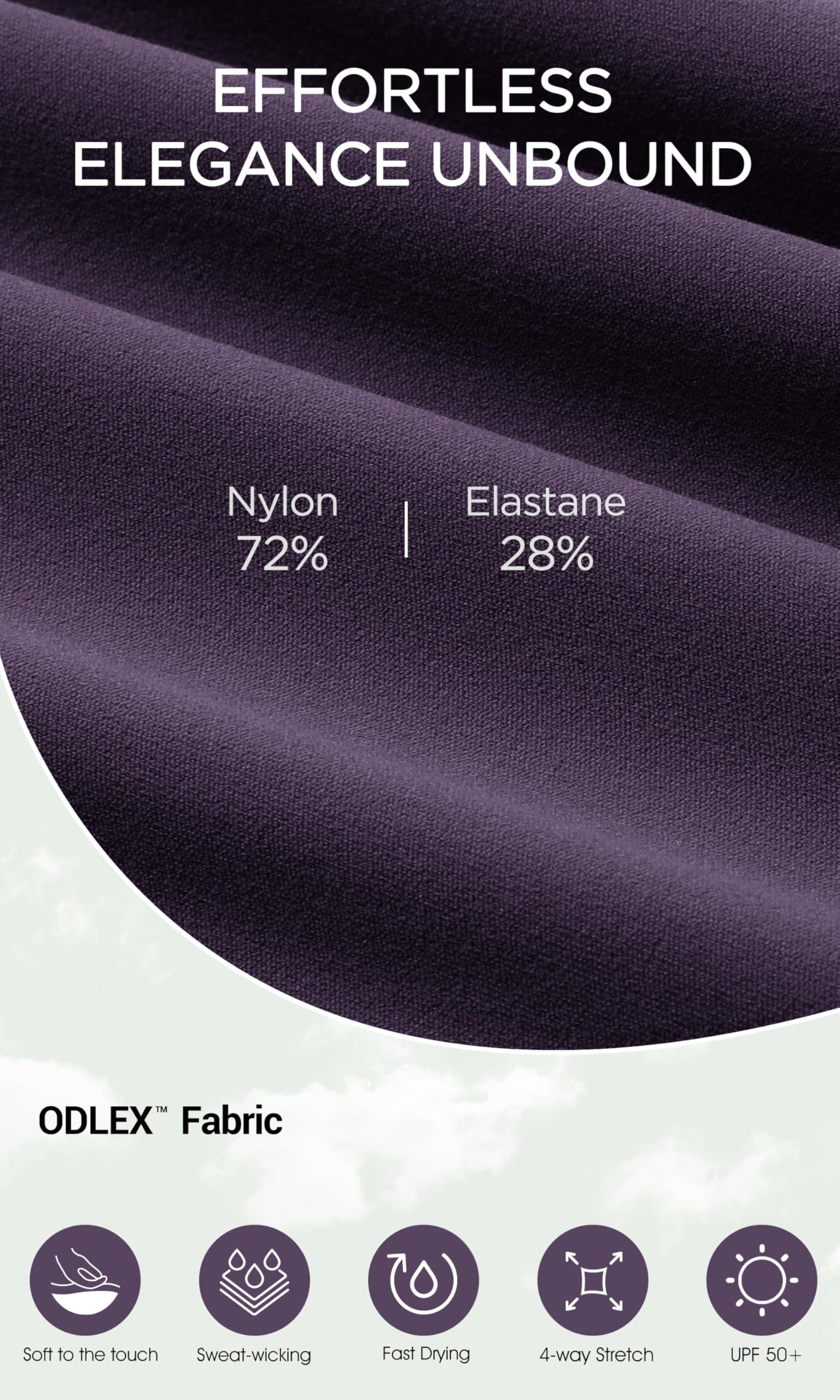 ODODOS ODODOS Women\'s High Waisted Yoga Capris with Pockets,Tummy Control Non See Through Workout Sports Running Capri Leggings, Dark Purple, XX-Large