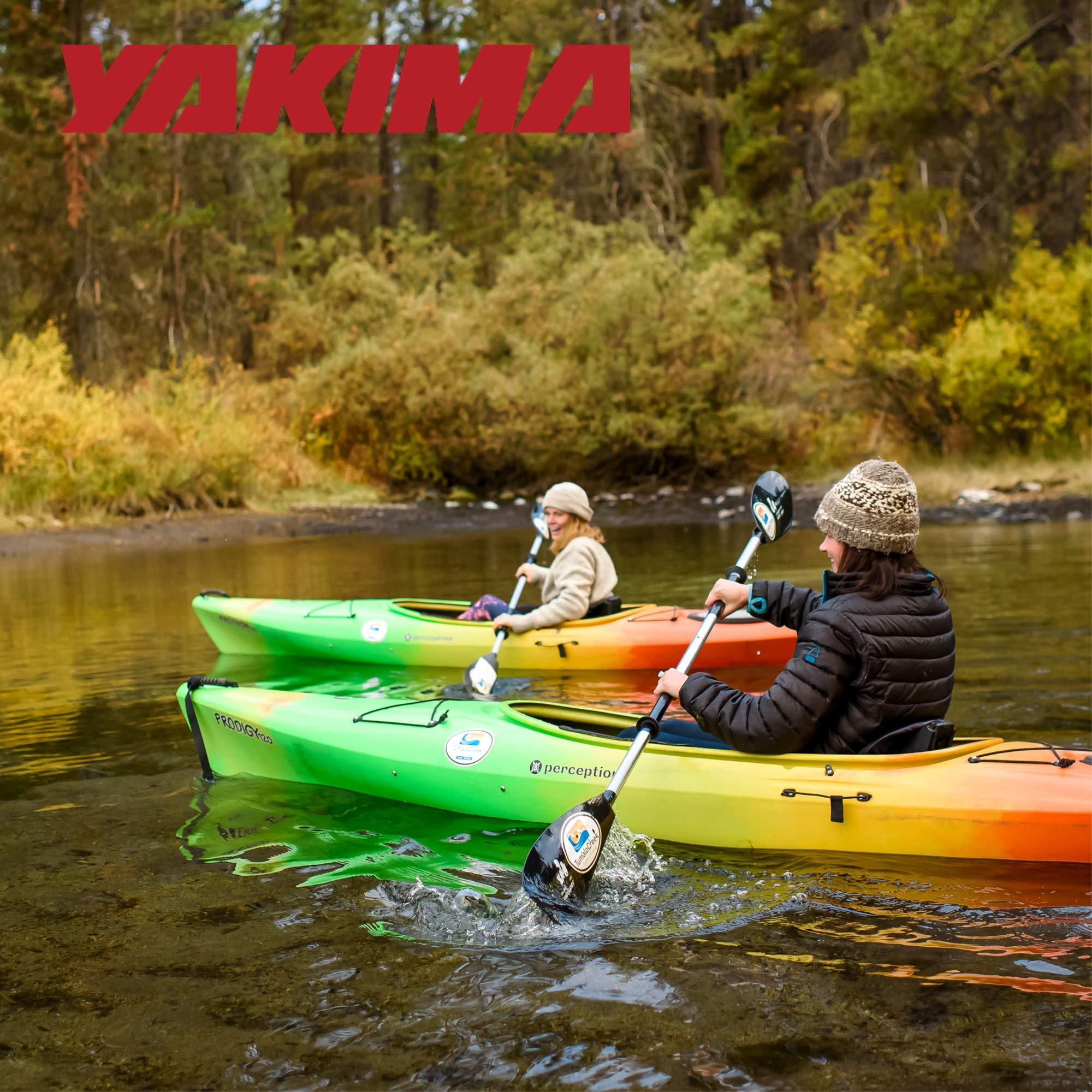 YAKIMA Yakima JayLow 2 Kayak Vertically Mounted or 1 Kayak J Cradle Vehicle Rooftop Mounted Rack with Heavy Duty Straps, Bow and Stern Tie Downs, Black
