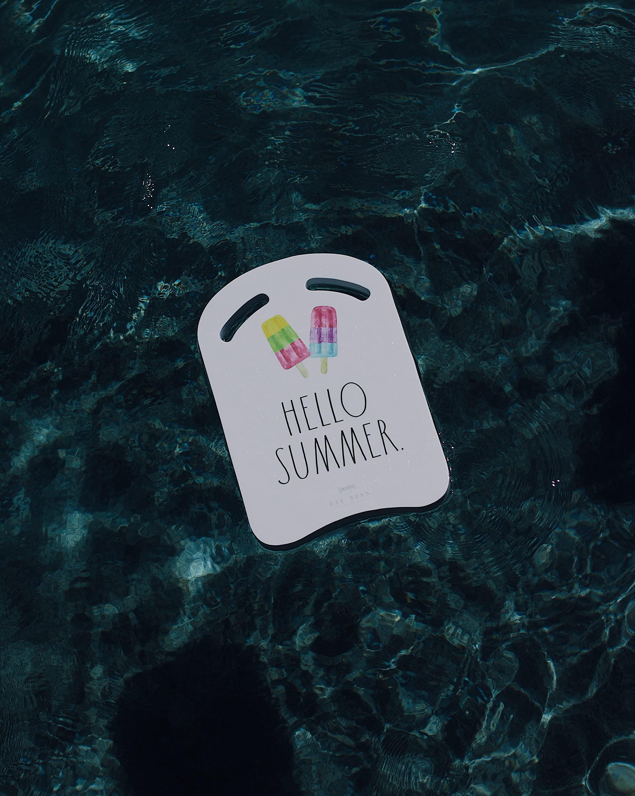 Coconut Float Rae Dunn x CocoNut Float Foam Kickboard - Hello Summer Theme - Youth and Adult Swimming Aid Made EVA Material, Swim Training Board Featuring Classic Rae Dunn Artwork