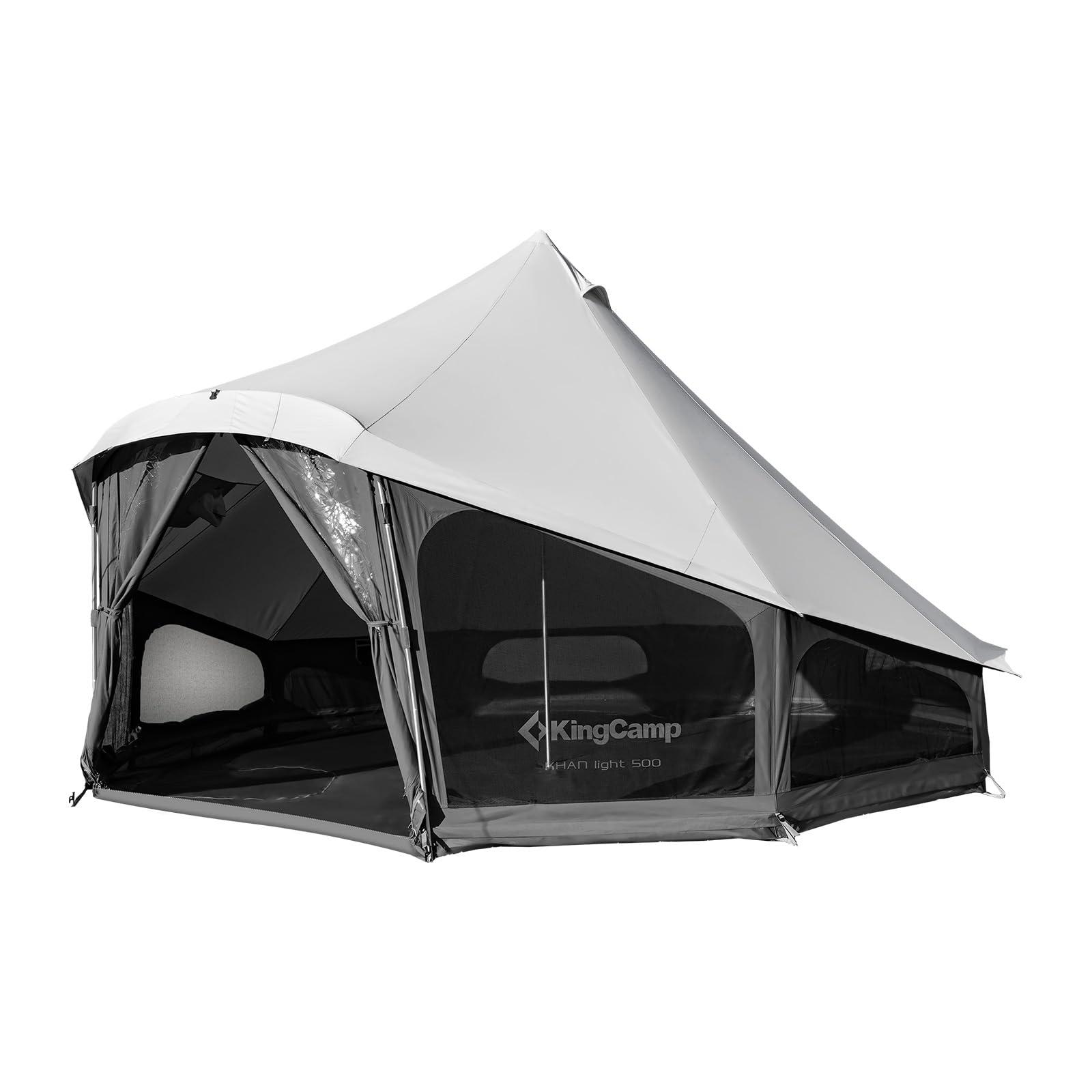 KingCamp KingCamp Canvas Tent for Camping, 4 Seasons Large Waterproof & Windproof Luxury Glamping Tent with Stove Jack for Family Outdoor Camping, Hunting & Parties