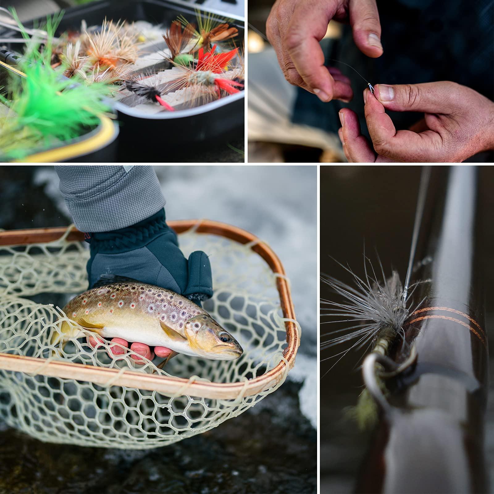 Croch Fly Fishing Tapered Leader with Pre-Tied Loop 9FT Nylon Fly Line Leader 6X (10 Pack)