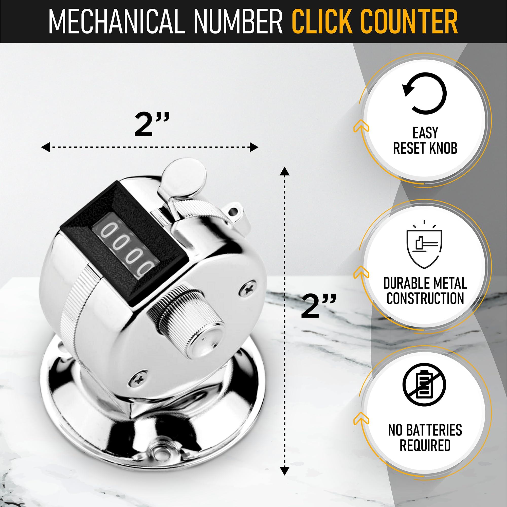 Digi 1st Digi 1st TC-08 Desk Tally Counter with Base, Digital Desktop Counter Clicker Mechanical Number Click Counter (1)