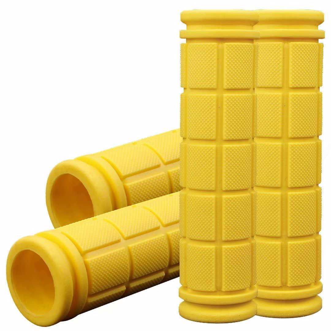 CHUNZEXI 4Pcs Bike Handle Grips, Kids Non-Slip-Rubber Bicycle Handlebar Grips, Specialized Replacement Bike Grips, for Beach Cruiser Razor Scooter Foldable Mountain Bicycle Tricycle BMX MTB