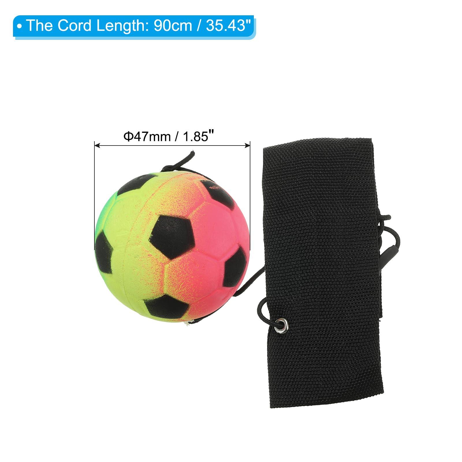 PATIKIL PATIKIL 1.9 Inch Sports Wrist Ball, Soccer Rubber Rebound Wristband Wrist Return Ball Sport on a String for Exercise Play, Mixed Colors
