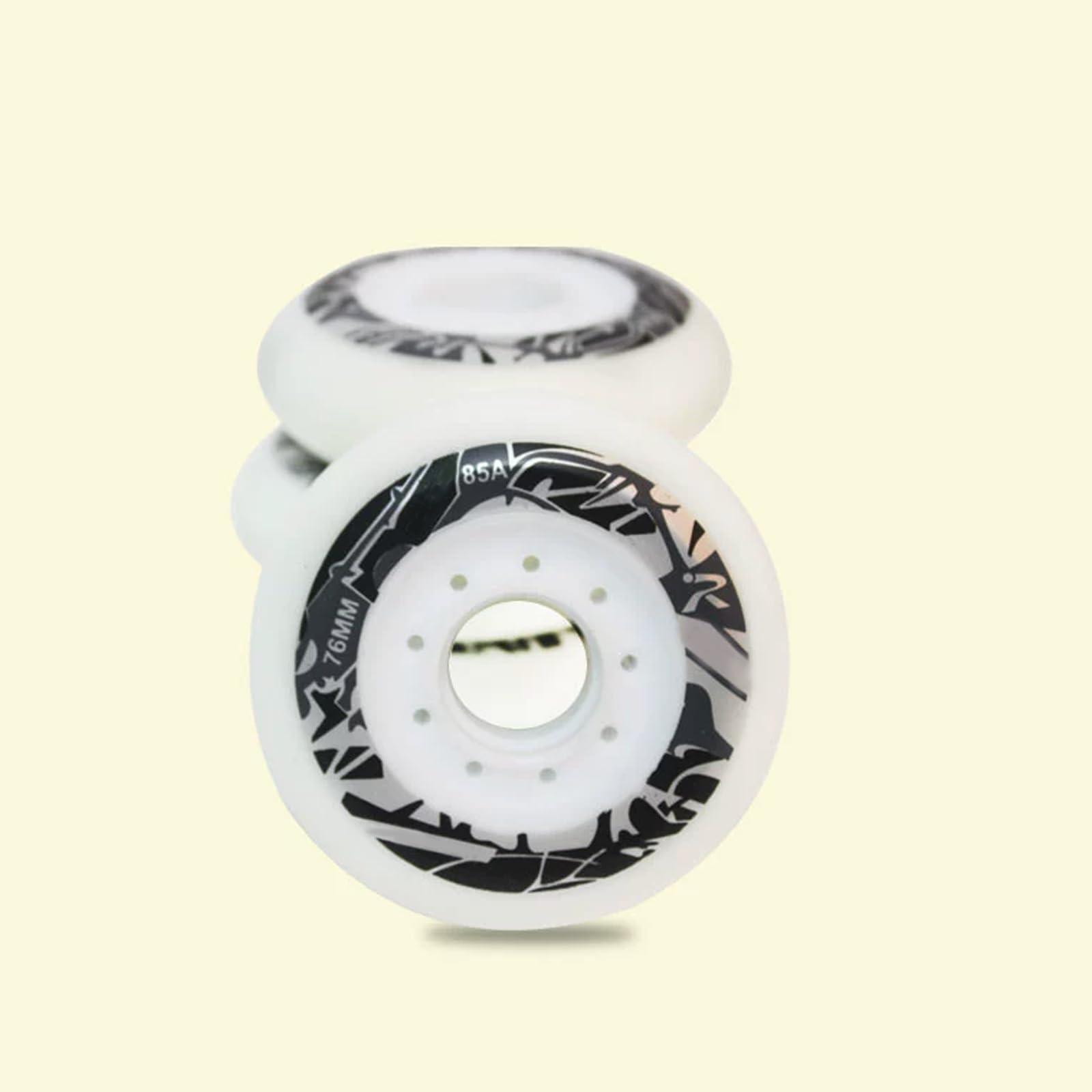 JHKJ JHKJ 8 Pack Light Up Inline Replacement Wheels 72mm/76mm/80mm Replacement Wheel with Bearings 85A Flash Wheel for Indoor/Outdoor,72mm