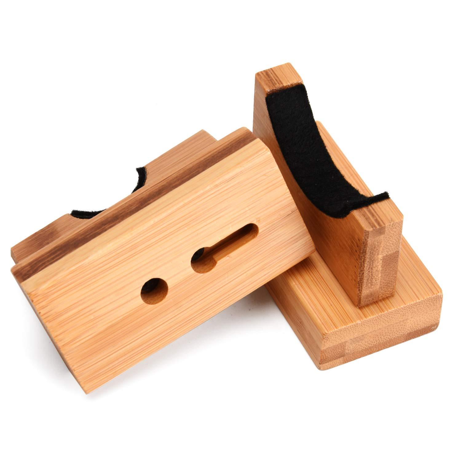 TOBWOLF TOBWOLF 2PCS Baseball Bat Display Case, Sturdy Baseball Bat Stand, Baseball Bat Display Holder, Baseball Bat Horizontal Rack, Baseball Bat Bracket - Burlywood